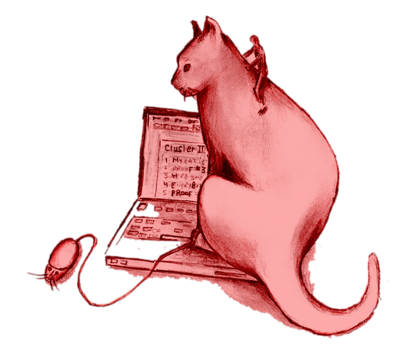 Artwork: Cat messing with Laptop, work from what.has.weight.
